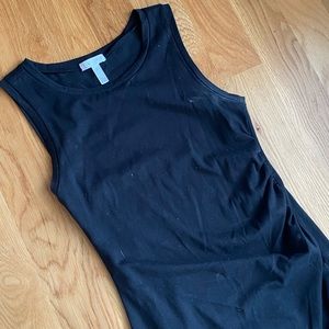 Leith black ruched dress size S